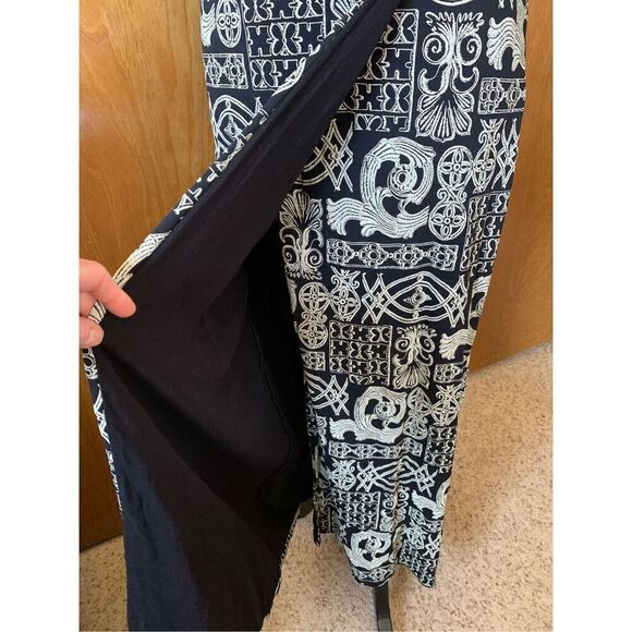 Cosabella Printed Surplice Wrap Maxi Dress Black Size M - Picture 10 of 12